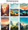 6 Packs Paint By Numbers Kit for Adults, National Park Adult Painting by Number Kits On Canvas, Landscape Oil Painting Kit for Beginners Adults' Paint-By-Number Kits for Home Wall Decor 8x12 Inch